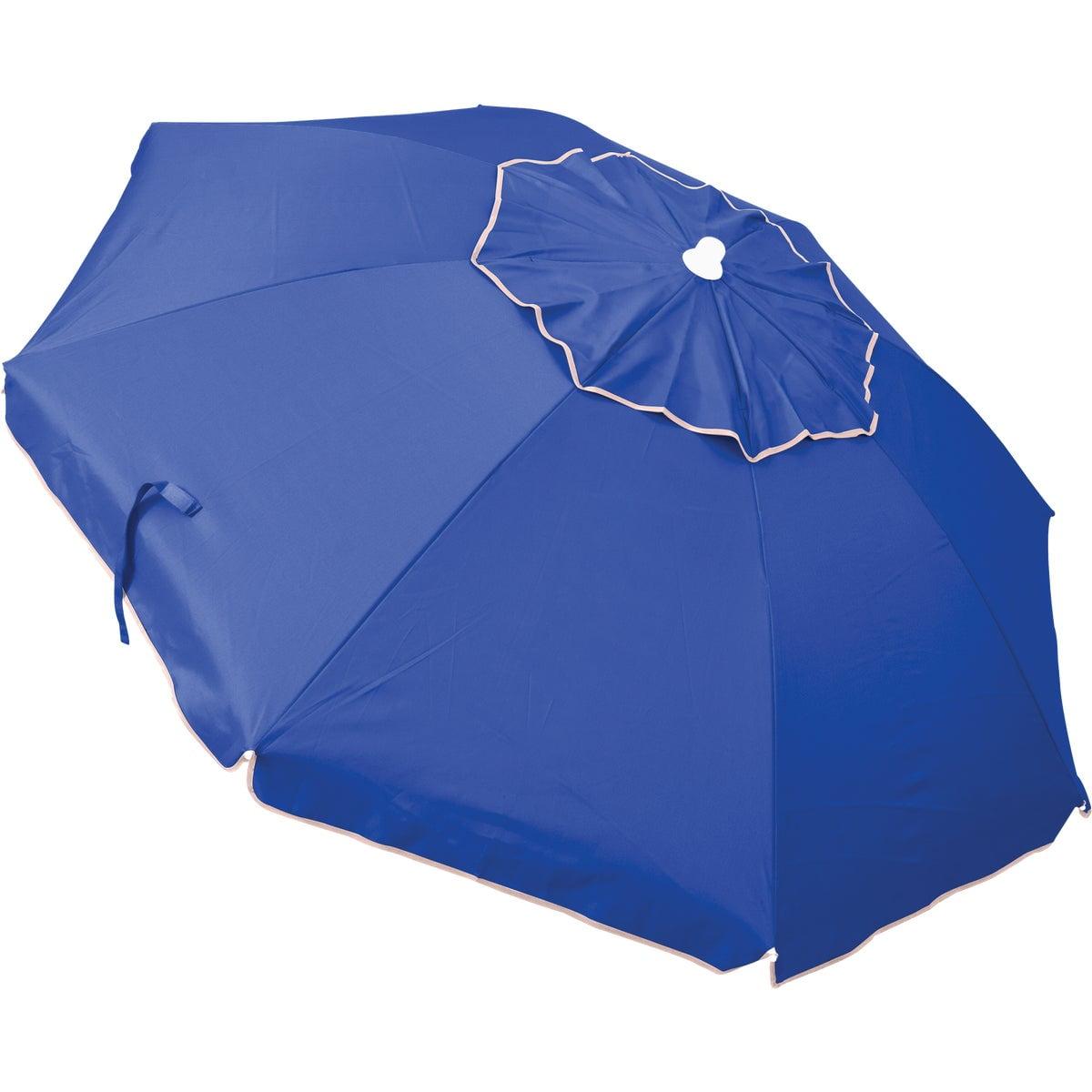 Pacific Blue 8' Beach Umbrella with UPF 50+ Protection