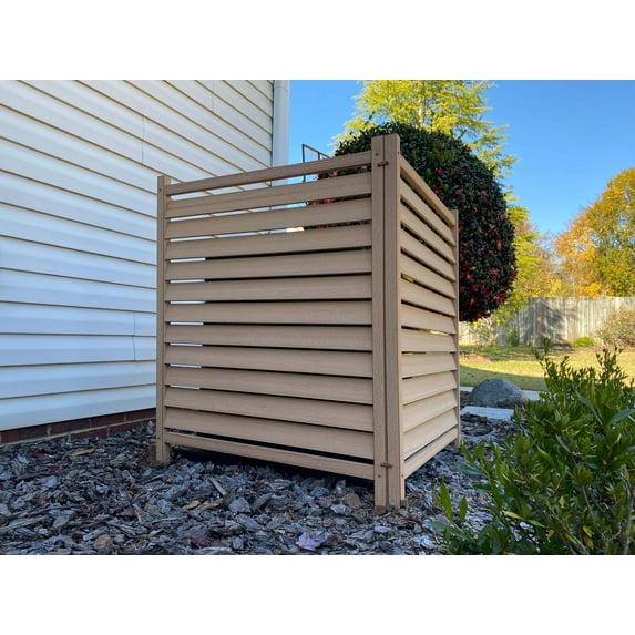 Enclo 44in H x 36in W (2 Panels) No Dig Enclo Waverly Vinyl Privacy Screen, Outdoor Privacy Screen Panels, Trash Can Enclosure, Air Conditioner & Pool Equipment Enclosure