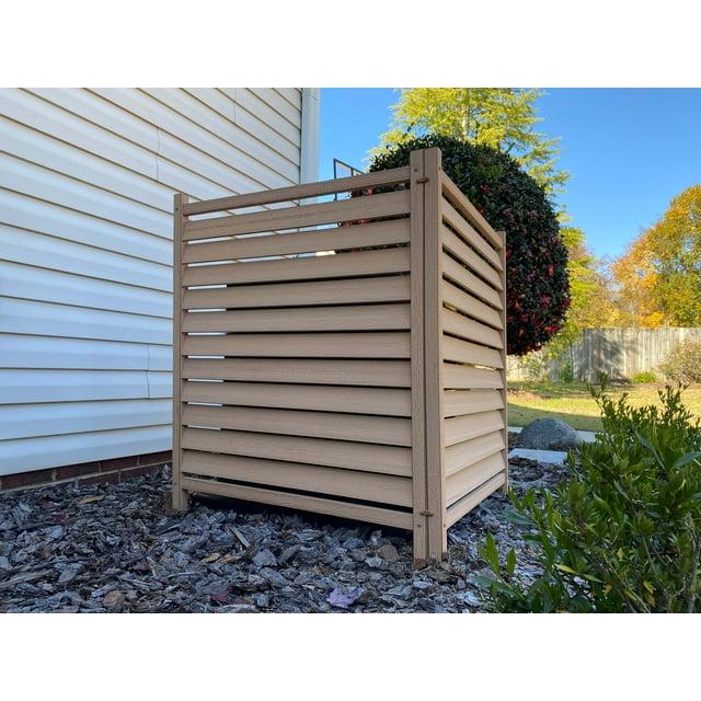 Enclo 44in H x 36in W (2 Panels) No Dig Enclo Waverly Vinyl Privacy Screen, Outdoor Privacy Screen Panels, Trash Can Enclosure, Air Conditioner & Pool Equipment Enclosure