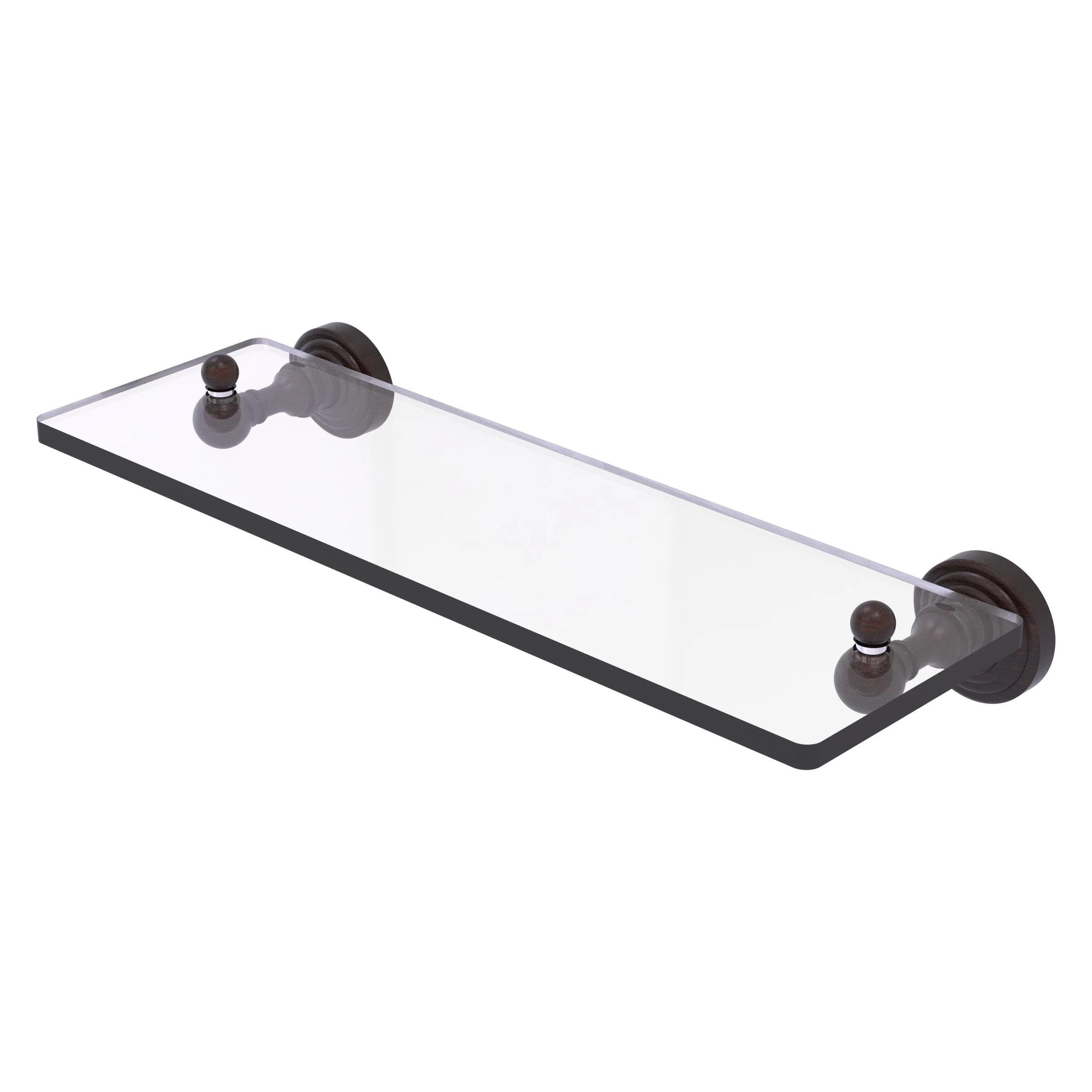 Waverly Place Collection 16-in Glass Vanity Shelf with Beveled Edges in Venetian Bronze