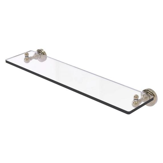 Waverly Place Collection Glass Vanity Shelf with Beveled Edges - Antique Pewter / 22 Inch