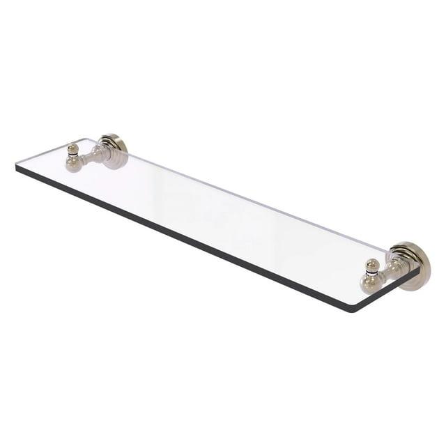 Waverly Place Collection Glass Vanity Shelf with Beveled Edges - Antique Pewter / 22 Inch