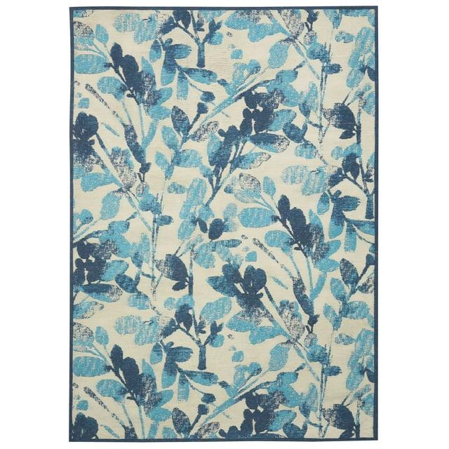 Waverly Vintage Lux "Leaf Storm" Indigo Area Rug by Nourison