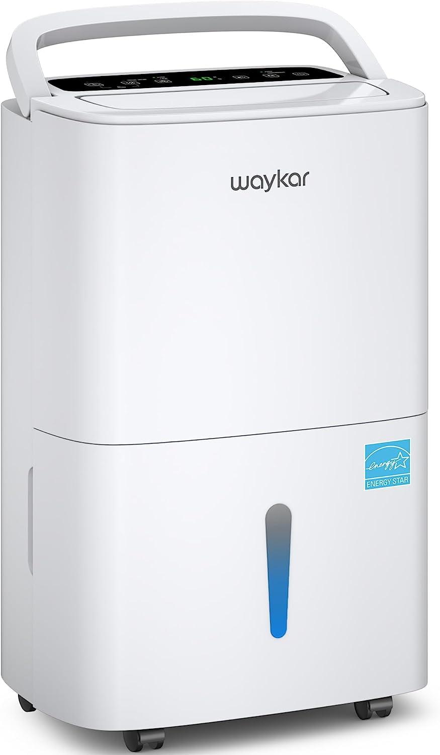 Waykar  7000 Sq. Ft Dehumidifier for Home and Basement,150 Pints Off-White