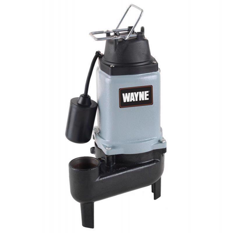 Wayne 1/2 HP Cast Iron Sewage Pump with Tether Float Switch