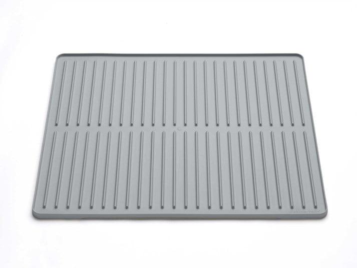 Gray Rectangular BPA-Free Drip Dry DishMat