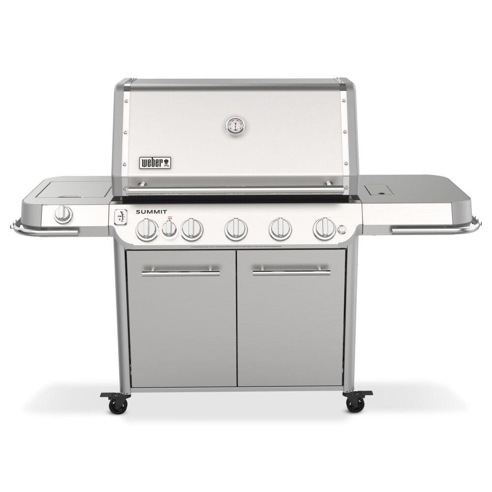 Summit Stainless Steel Propane Gas Grill with Rotisserie and Smoker