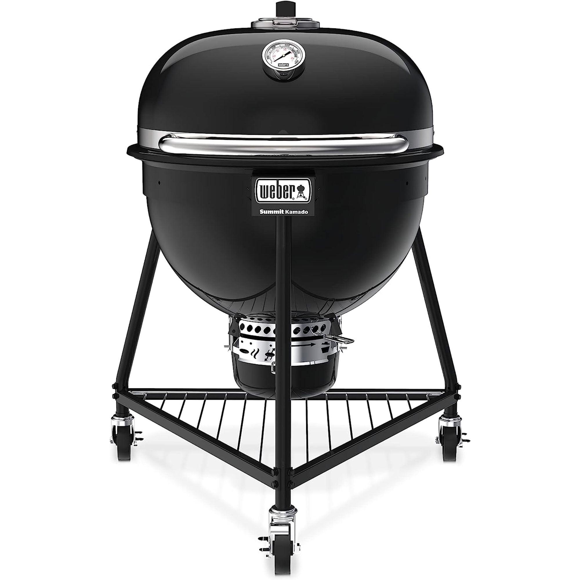 Weber Summit Kamado E6 Black Porcelain-Enameled Charcoal Grill and Smoker