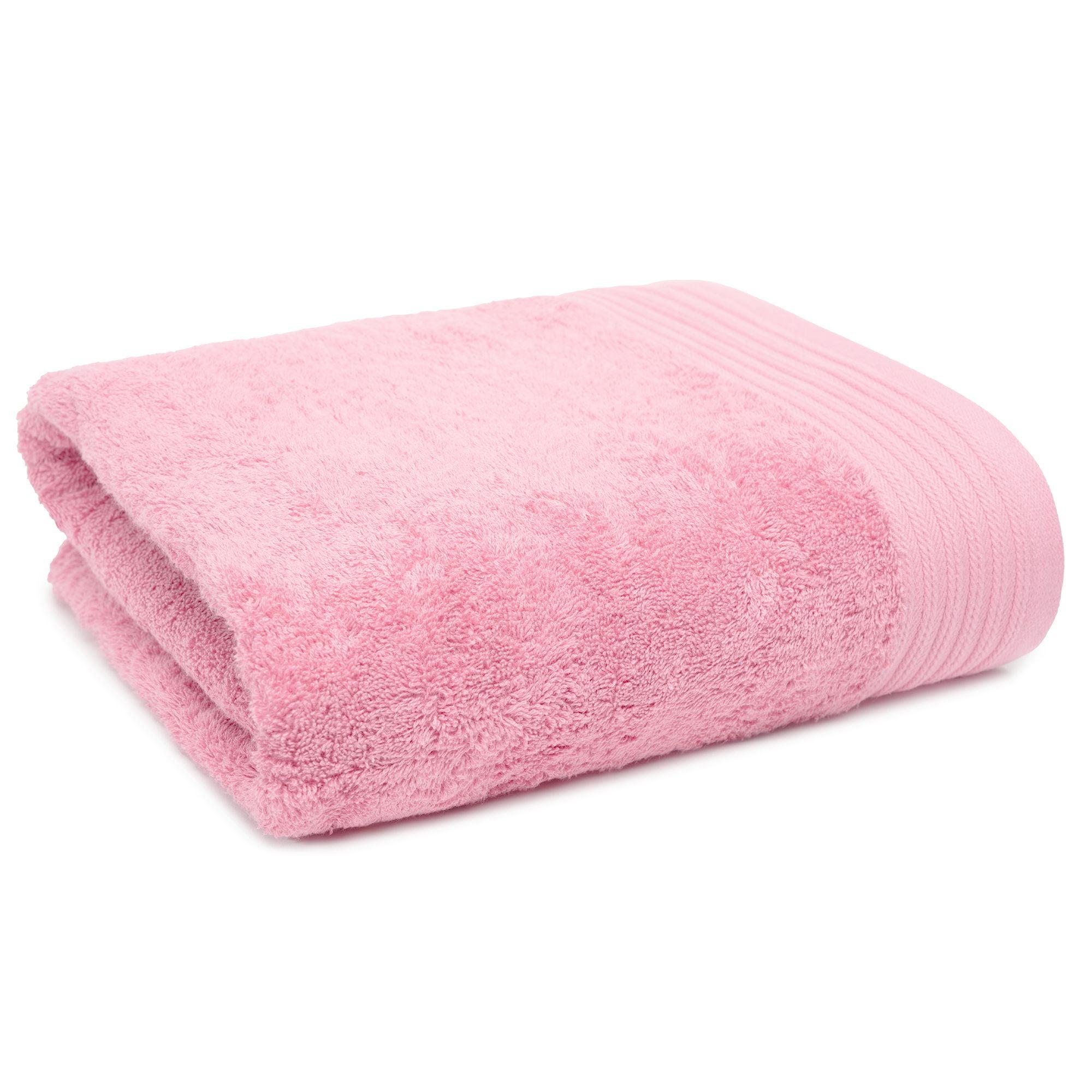 Oversized Pink Cotton Bath Sheet Towel Set