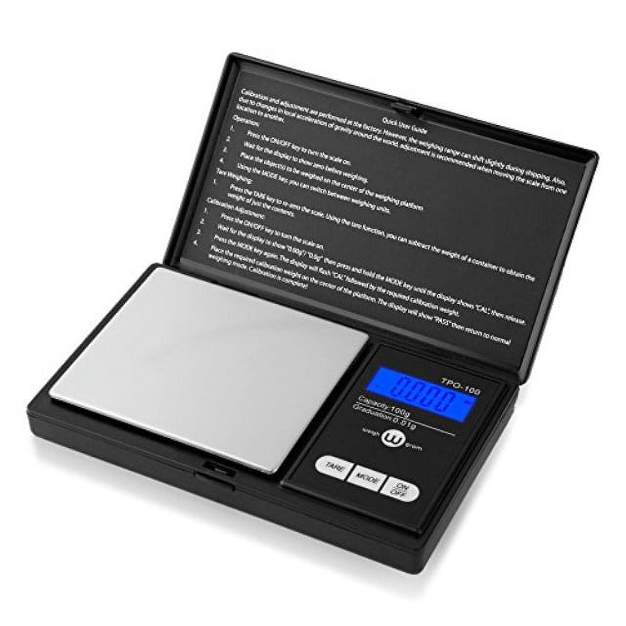 200g Black Stainless Steel Digital Pocket Scale