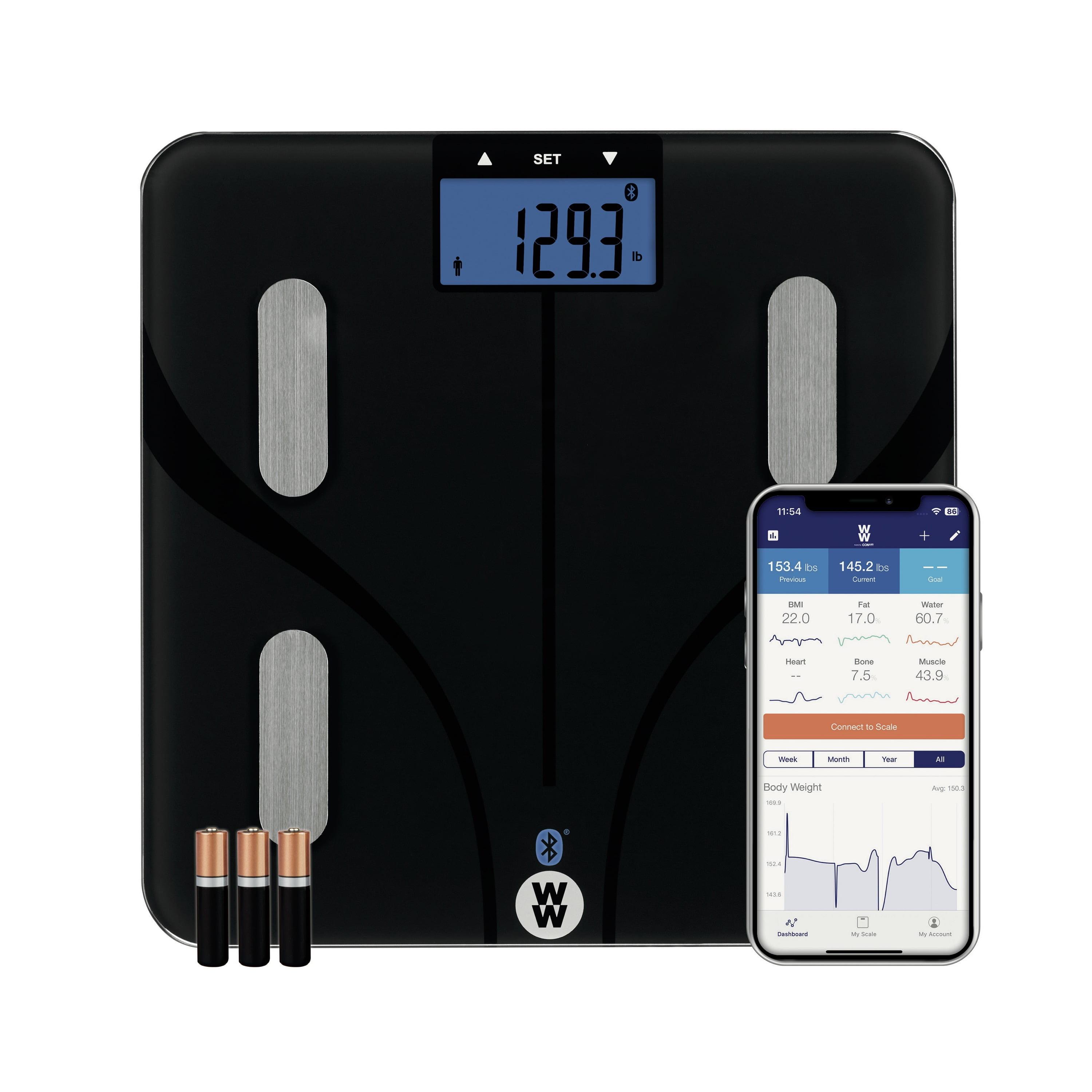 Weight Watchers by Conair Bluetooth Body Analysis Scale