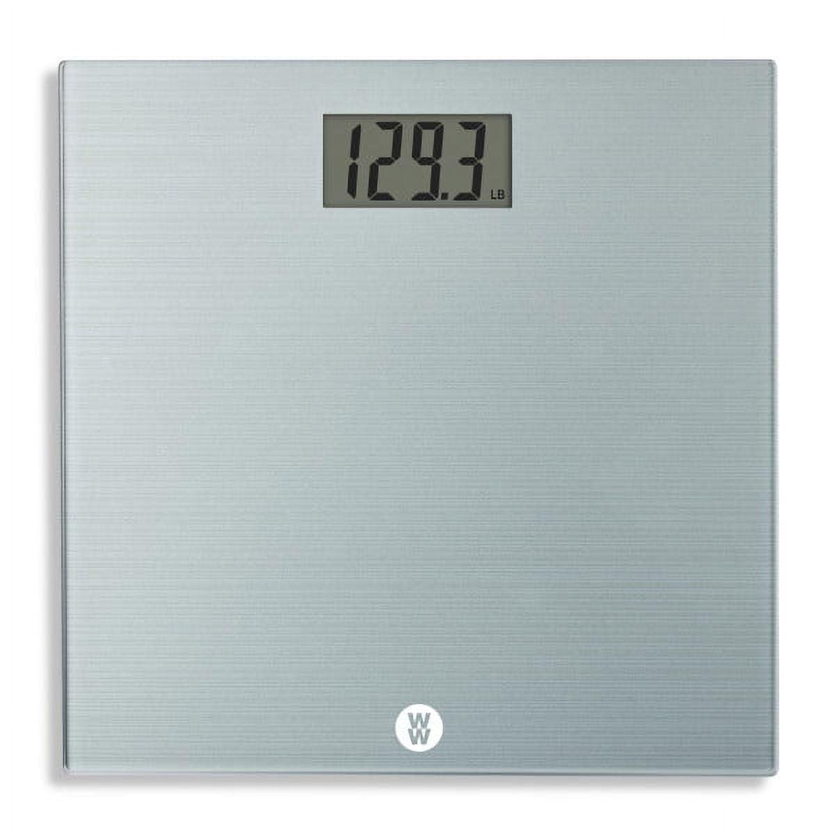 Silver Digital Glass Bathroom Scale with Large Display