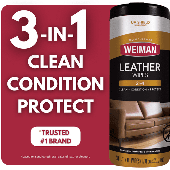 Weiman Leather Wipes - 30ct