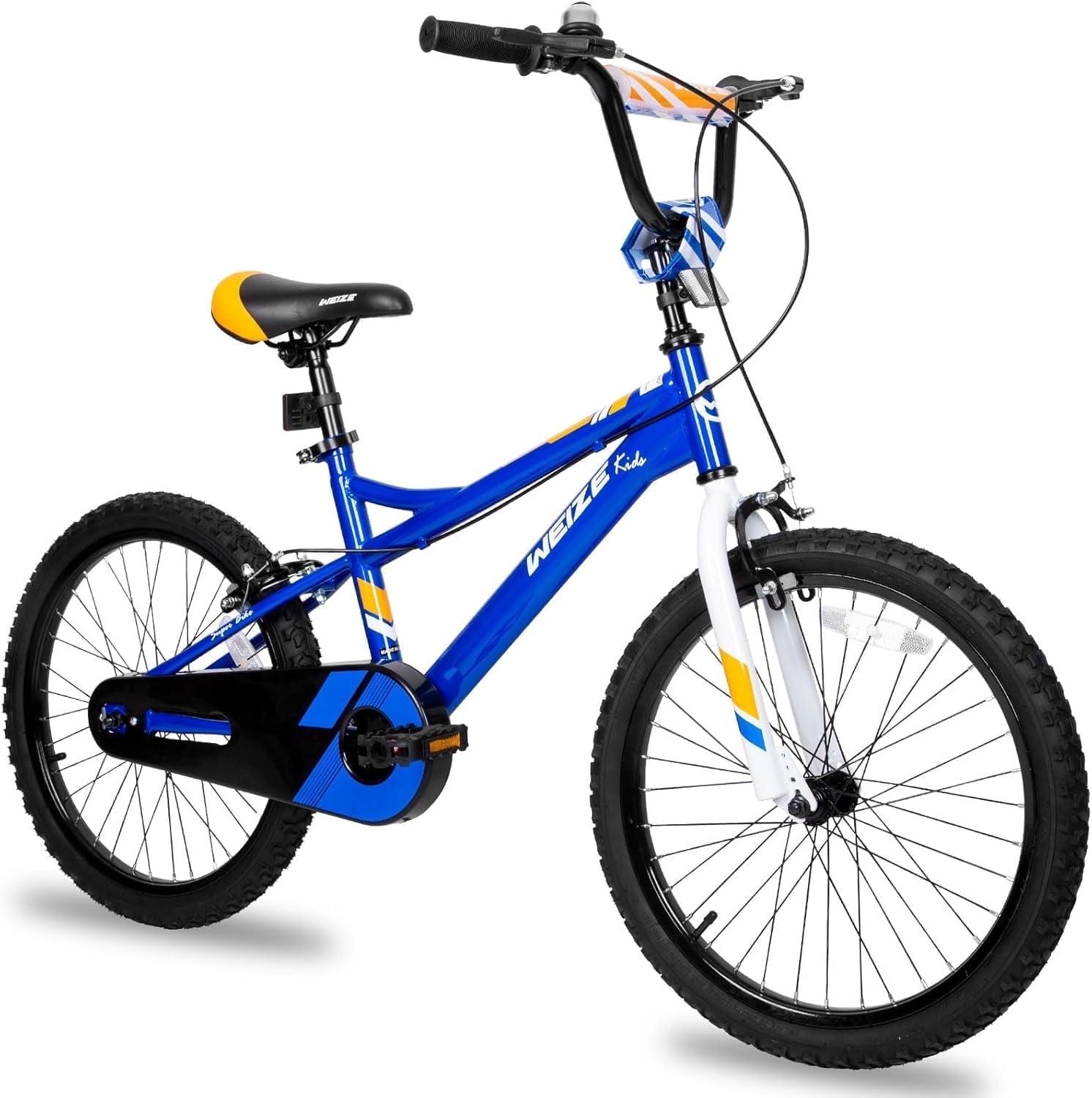 Kids Bike, 20 Inch Children Bicycle for Boys Girls Ages 6-12 Years Old, Rider Height 48-62 Inch, Coaster Brake (Blue)