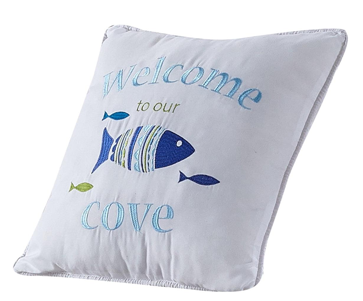 Universal Home Fashions Welcome Cove Script Throw Pillow