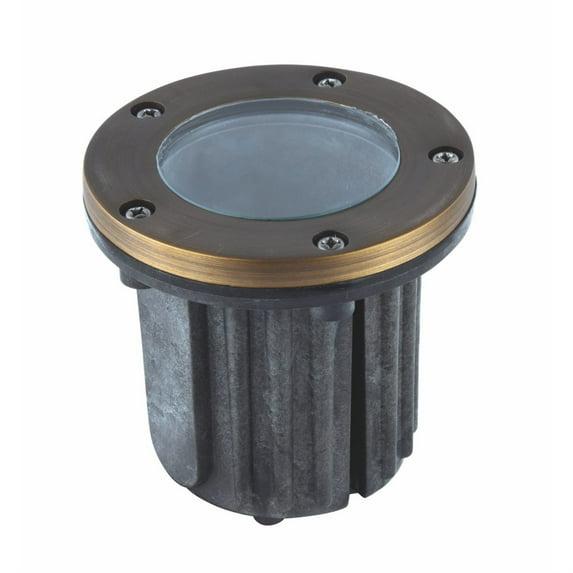 Elegant Lighting Well Light D5 H5.5Antique Brass clear Glass mr16 Halogen 35W/Led Gu5.3(Light Source Not Included)