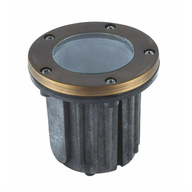 Elegant Lighting Well Light D5 H5.5Antique Brass clear Glass mr16 Halogen 35W/Led Gu5.3(Light Source Not Included)