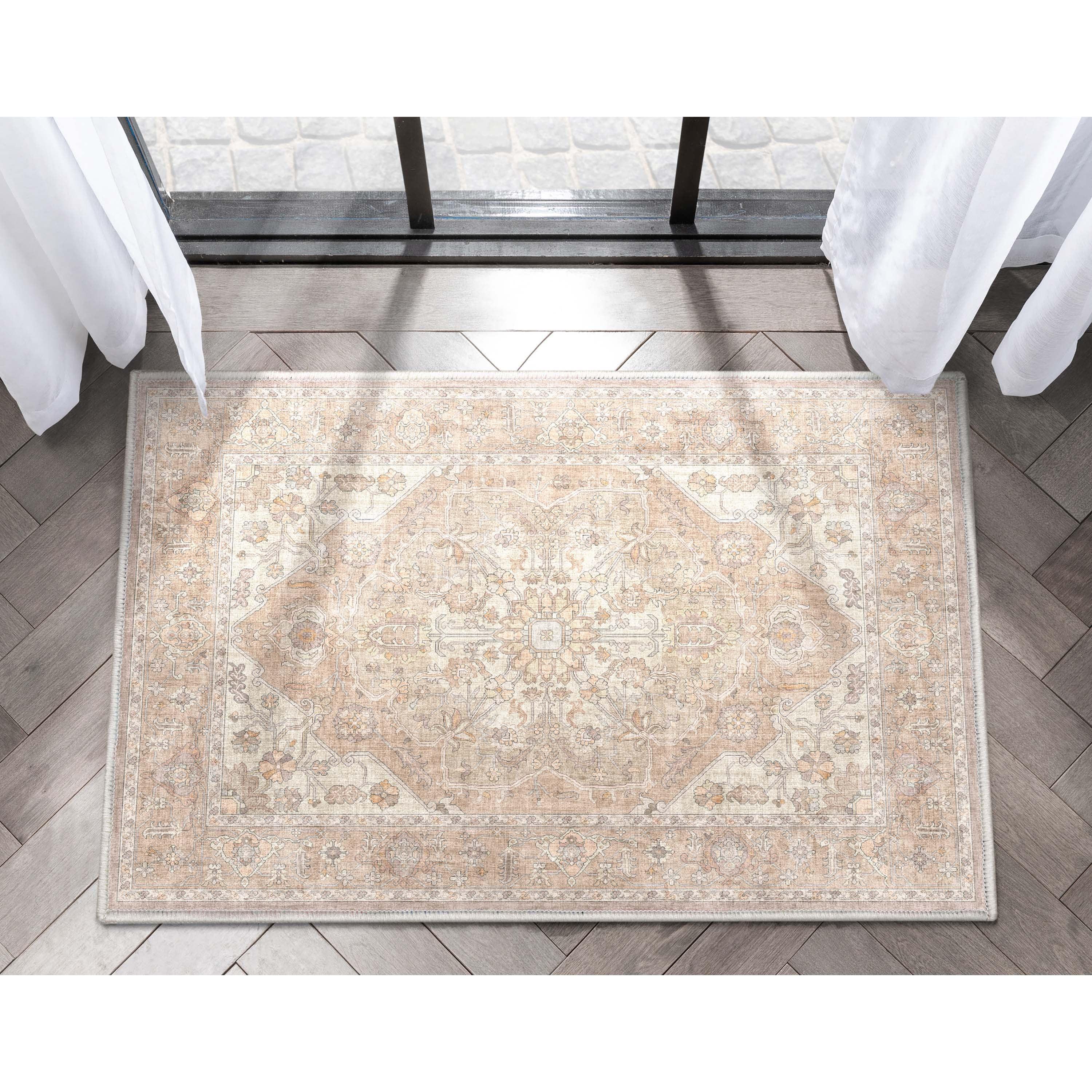 Kehr Antigua Vintage Persian Oriental Beige Flat-Weave Rug