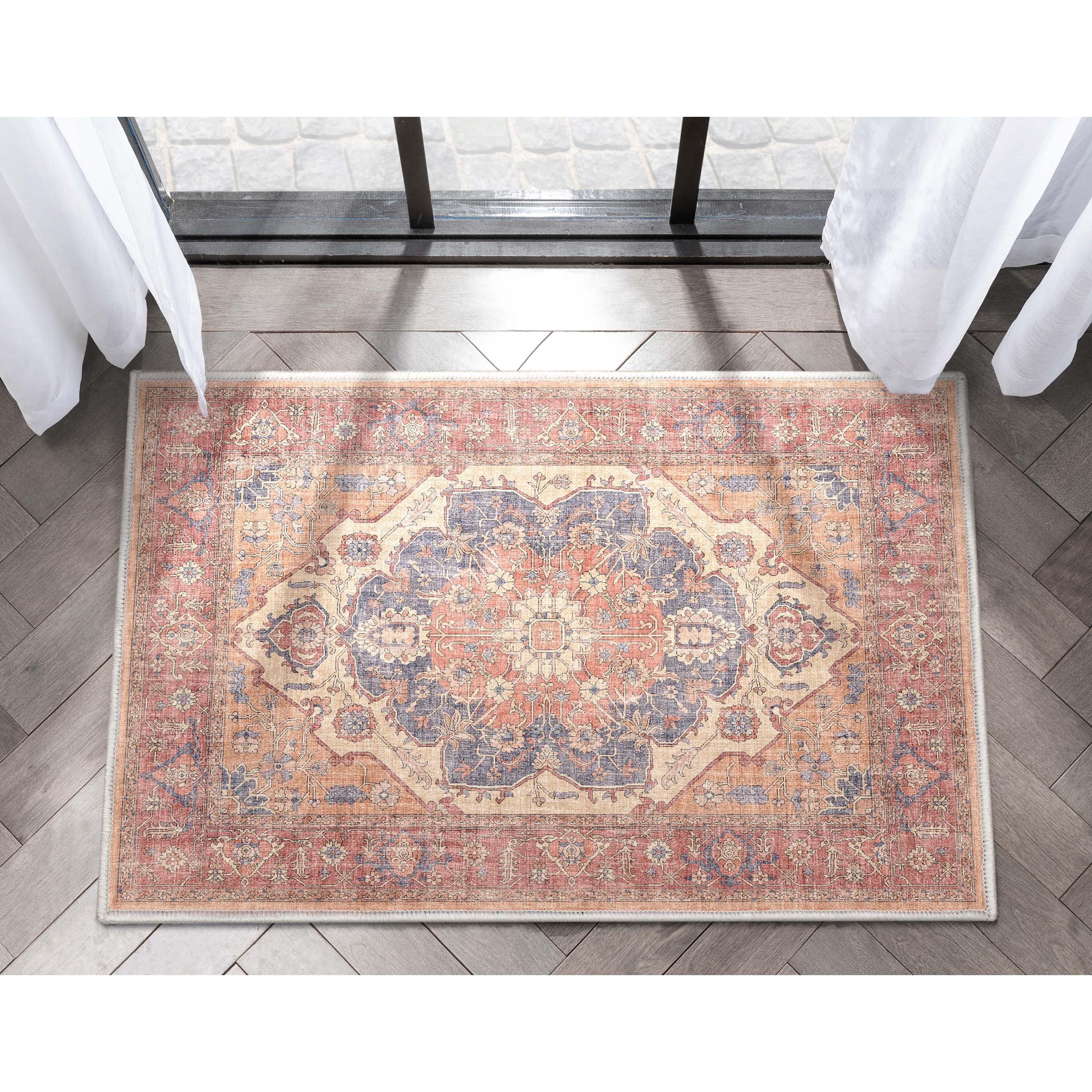 Kehr Antigua Vintage Persian Oriental Red Flat-Weave Rug