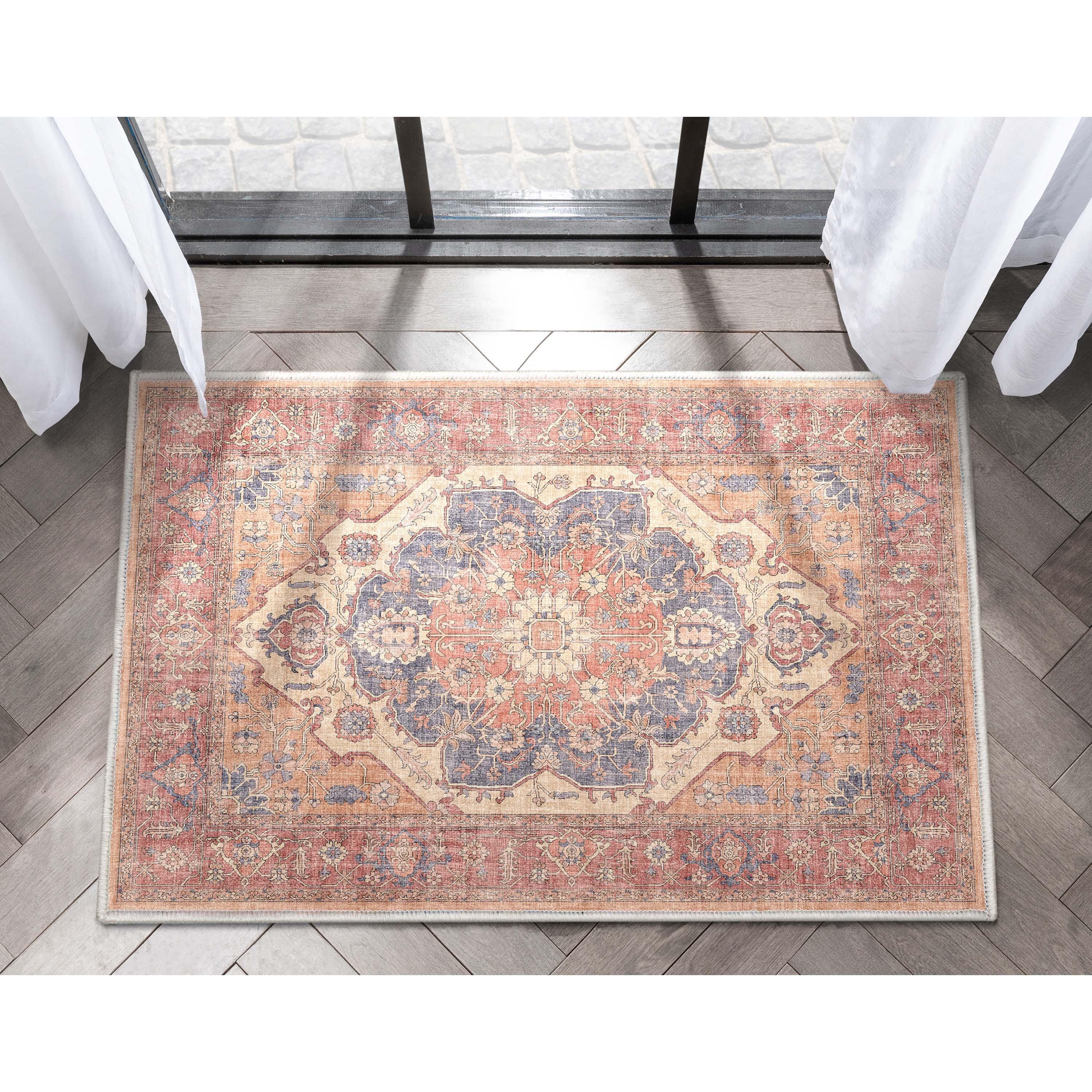 Well Woven Apollo Antigua Vintage Persian Oriental Red Flat-Weave Rug