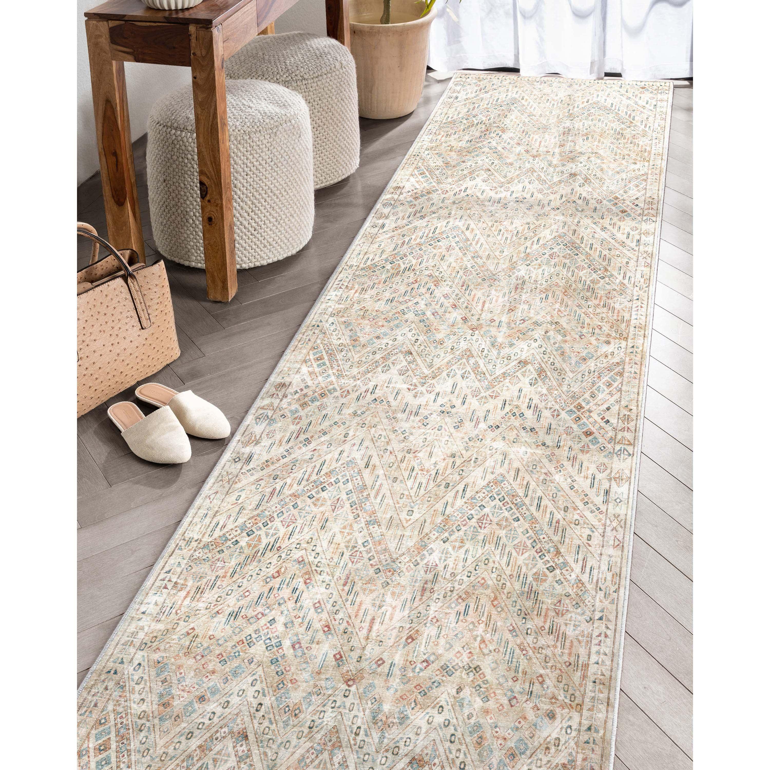Well Woven Asha Anya Vintage Tribal Ivory 2'7" x 9'6" Runner Rug