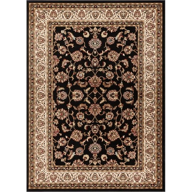 Well Woven Barclay Sarouk Traditional Oriental Panel Black 3'11" x 5'3" Area Rug
