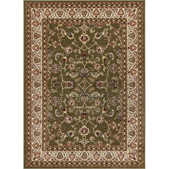 Well Woven Barclay Sarouk Traditional Oriental Panel Green 6'7" x 9'6" Area Rug