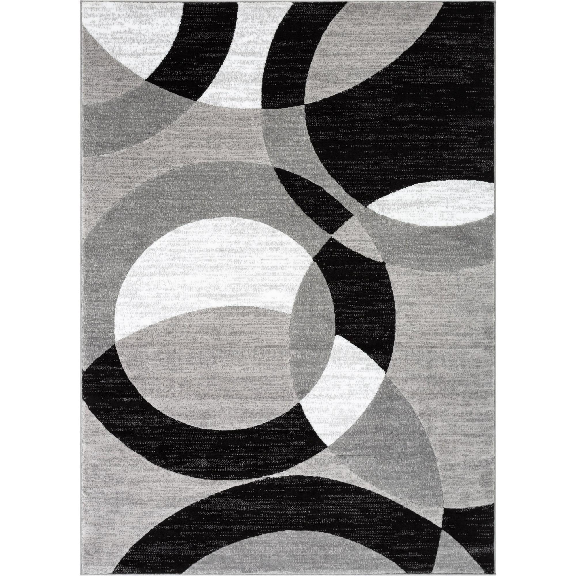 Well Woven Dulcet Bingo Modern Geometric Grey 3'11" x 5'3" Area Rug