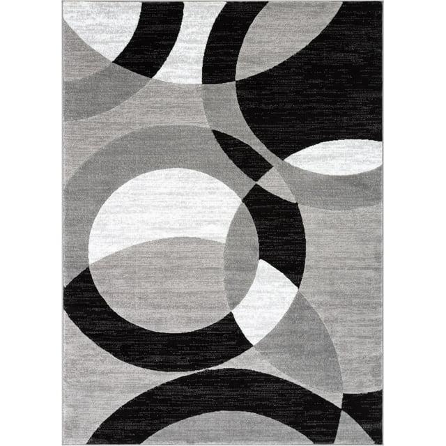 Well Woven Dulcet Bingo Modern Geometric Grey 3'11" x 5'3" Area Rug
