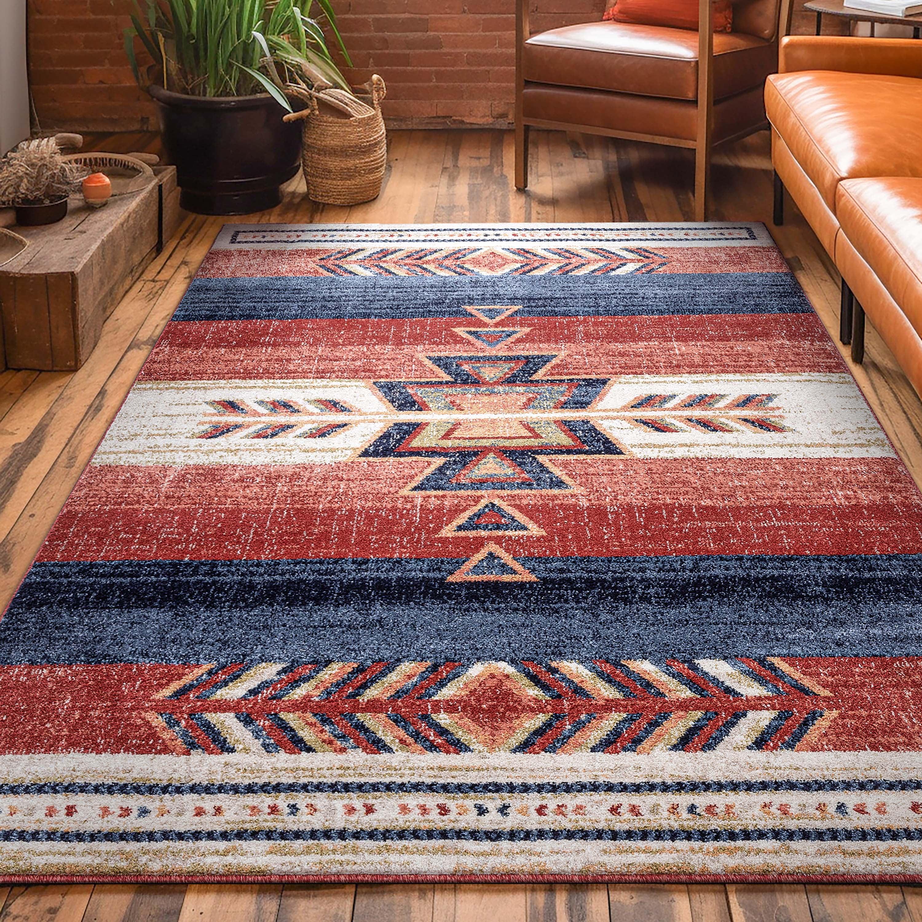 Well Woven Dustin Crimson Southwestern Medallion 8x10 (7'10" x 9'10") Area Rug