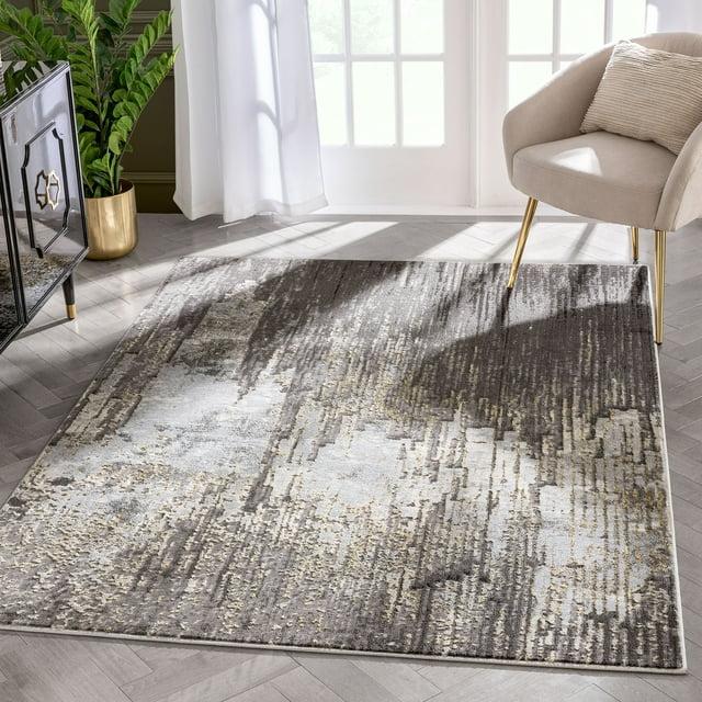 Wade Logan® Clomer Fairmount Geometric Gray Area Rug