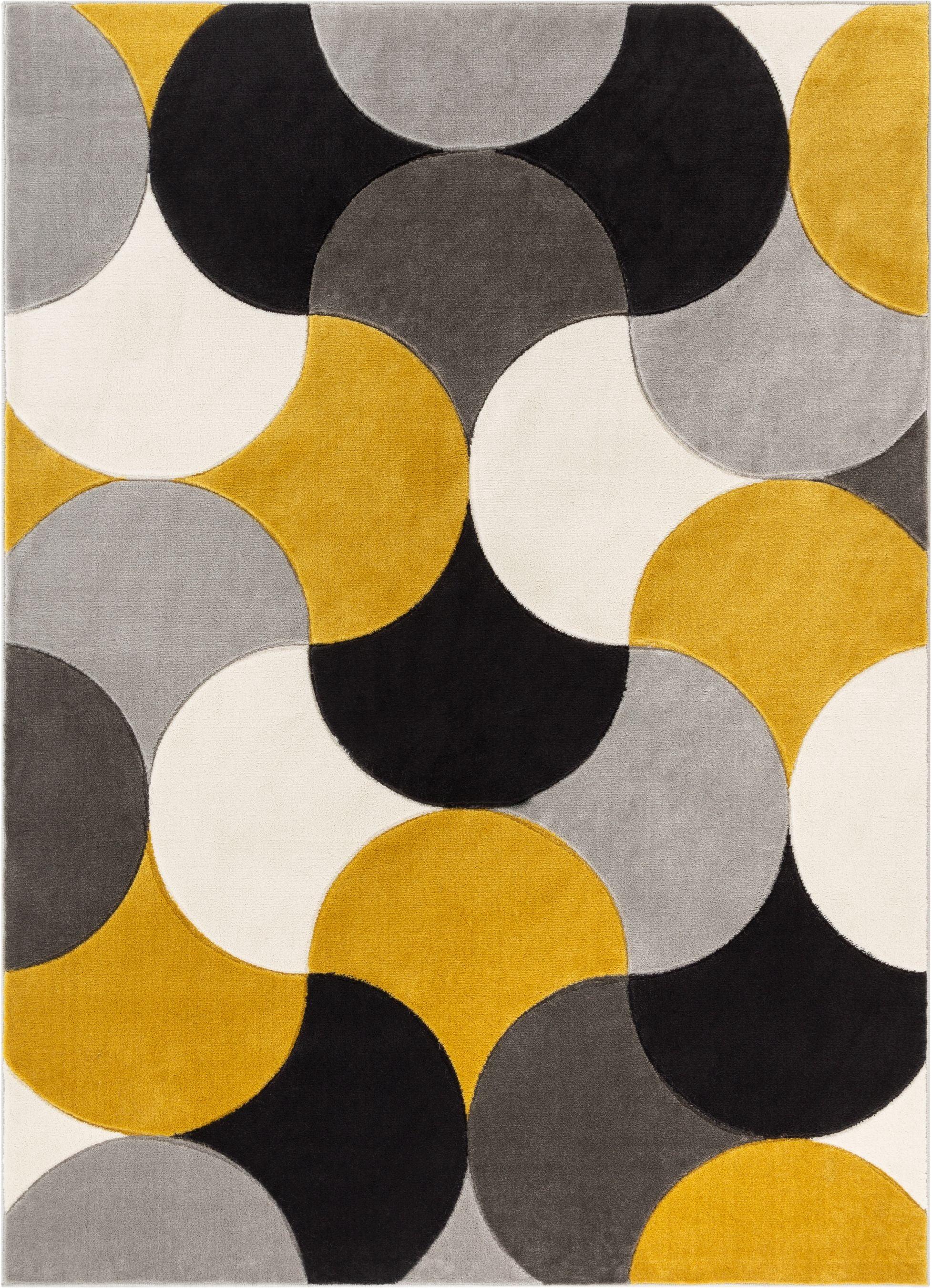 Good Vibes Helena Geometric Gold/Gray/Black Area Rug