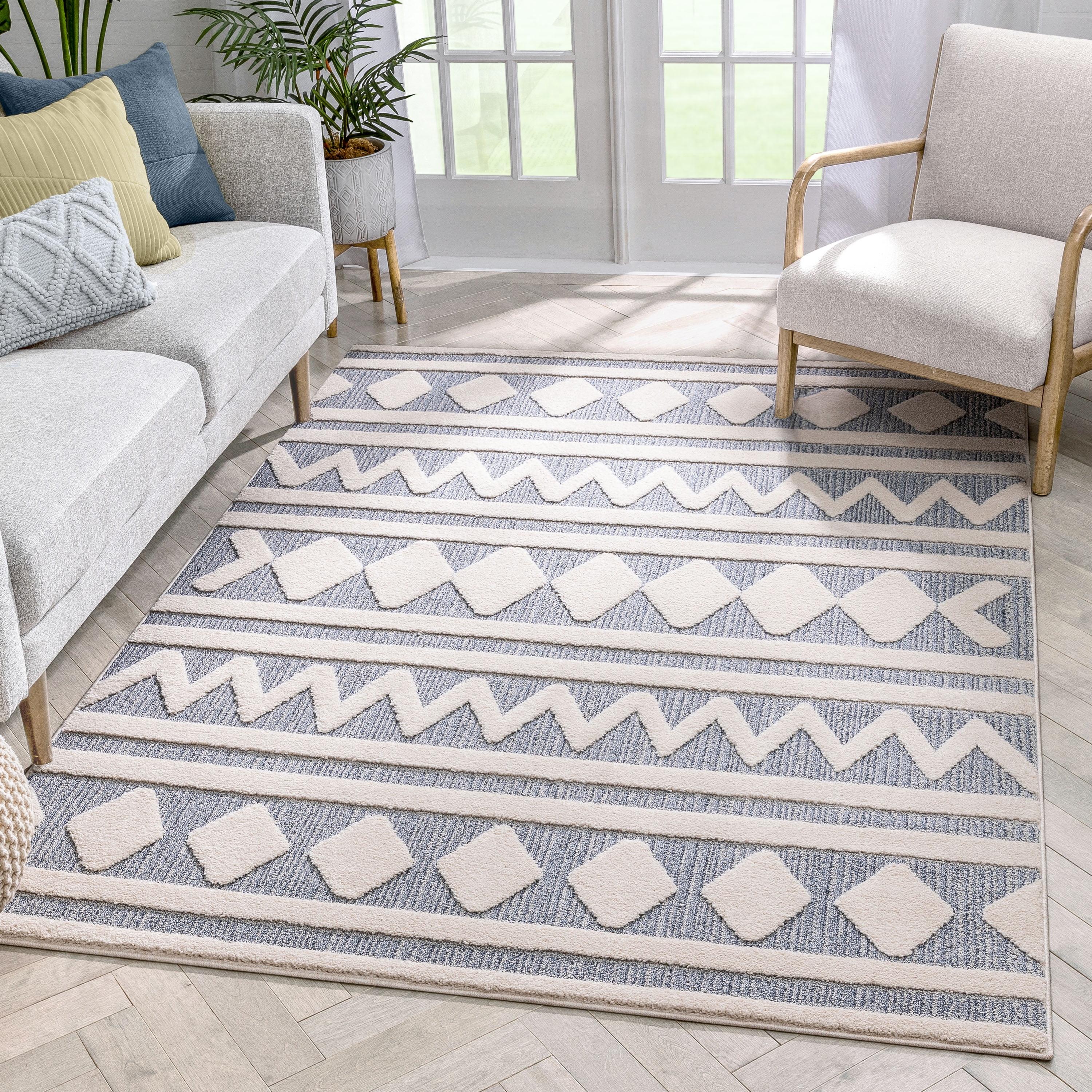 Harlow Moroccan Light Blue Area Rug