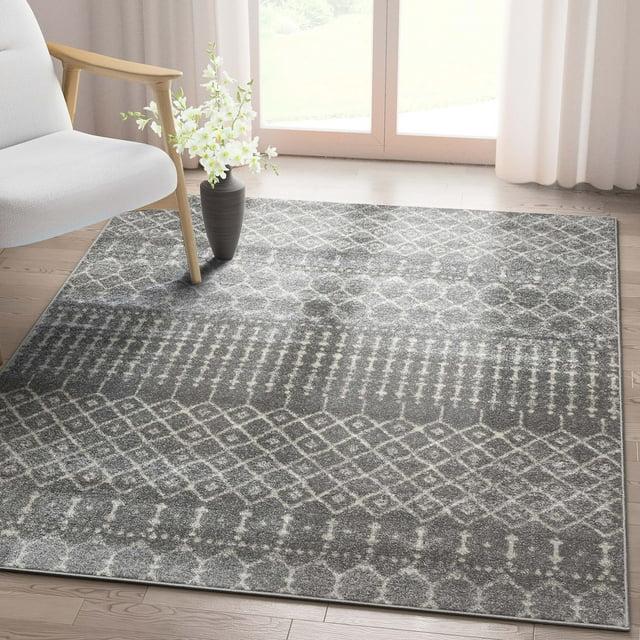 Mystic Colette Moroccan Trellis Grey Area Rug