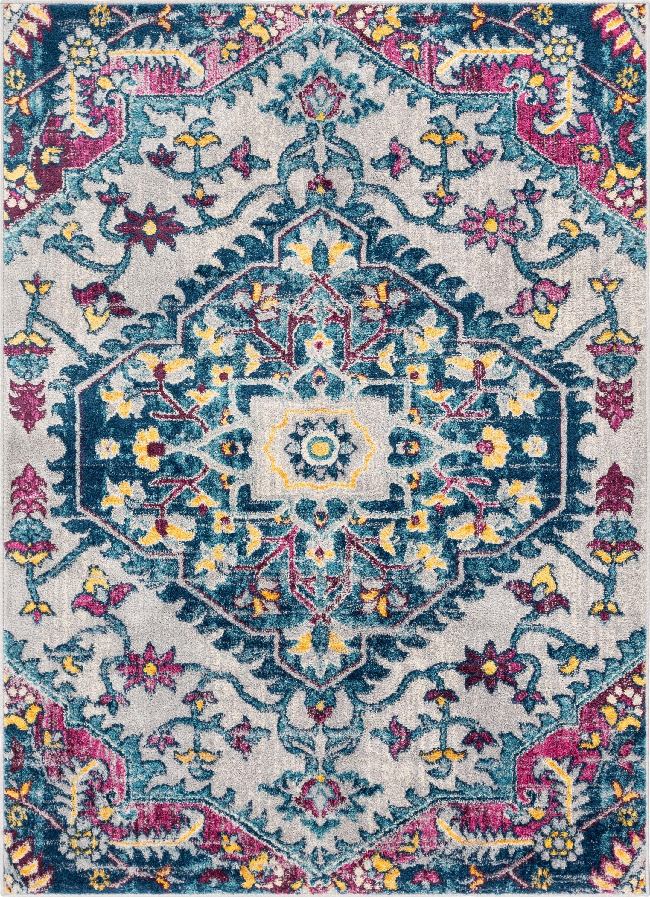 Mystic Multi Geometric Stain-Resistant Area Rug 5'3" x 7'3"