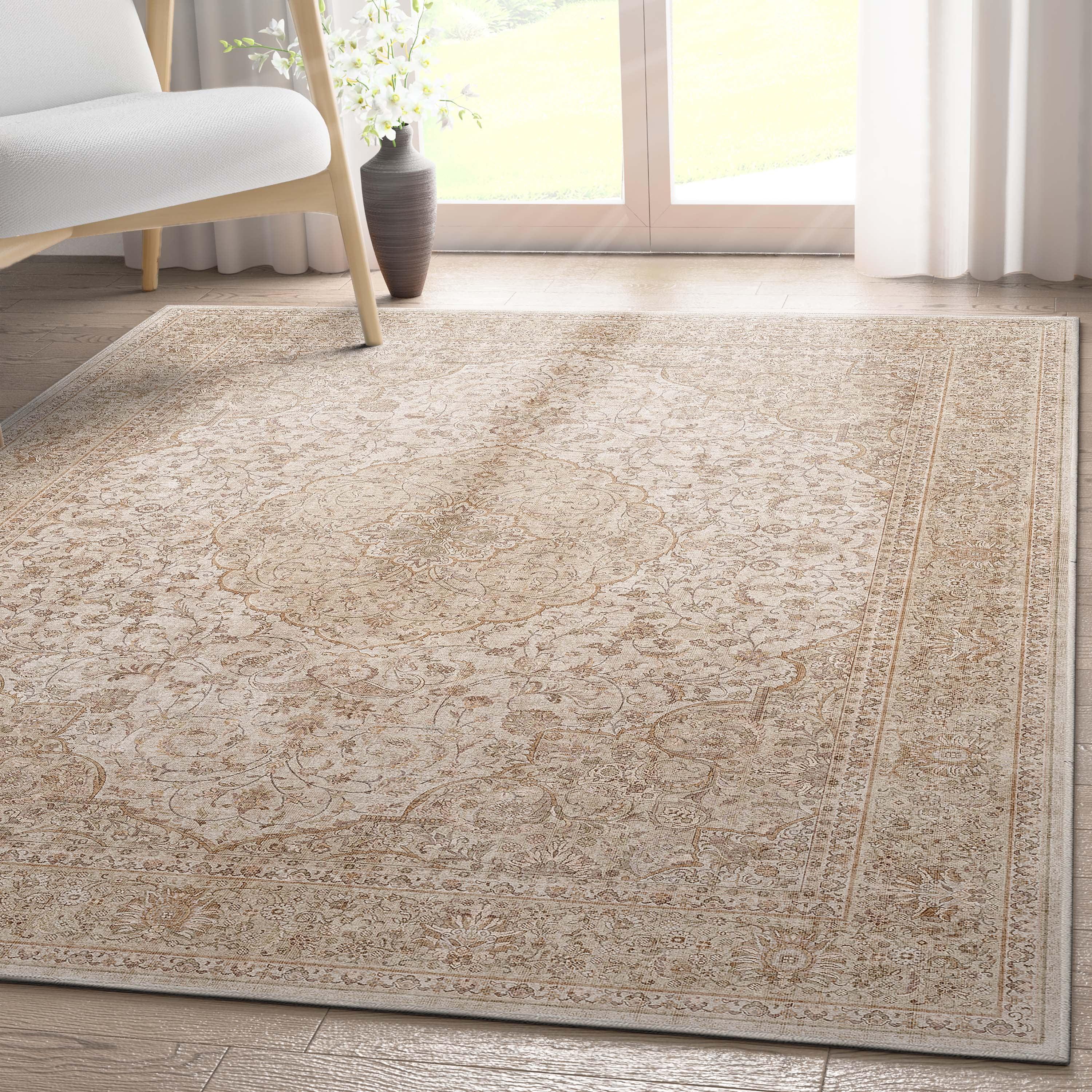 Well Woven Isolde Flatweave Vintage Oriental 5'3" x 7'3" Area Rug Beige