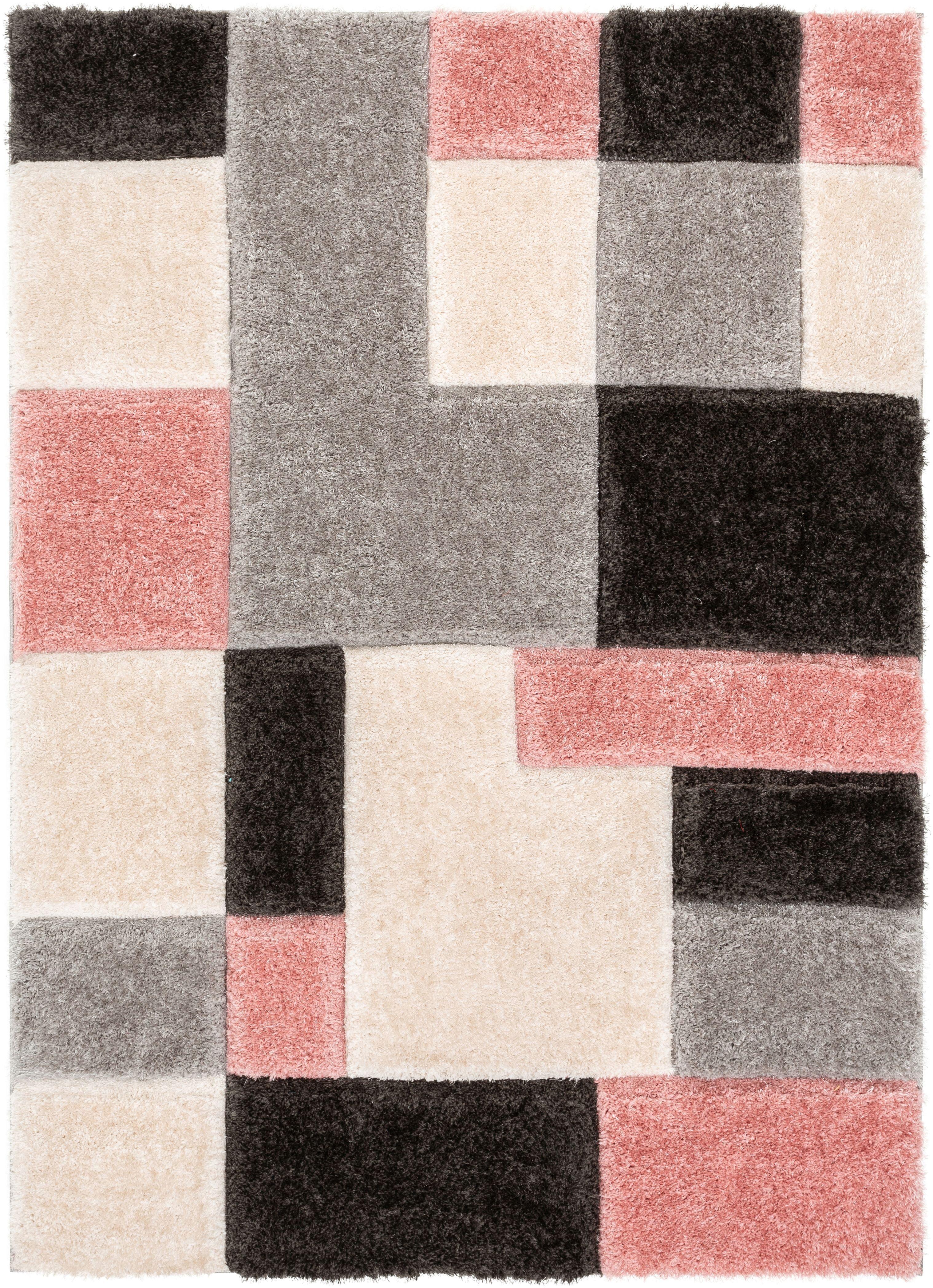 San Francisco Geometric Blush/Cream/Black Area Rug