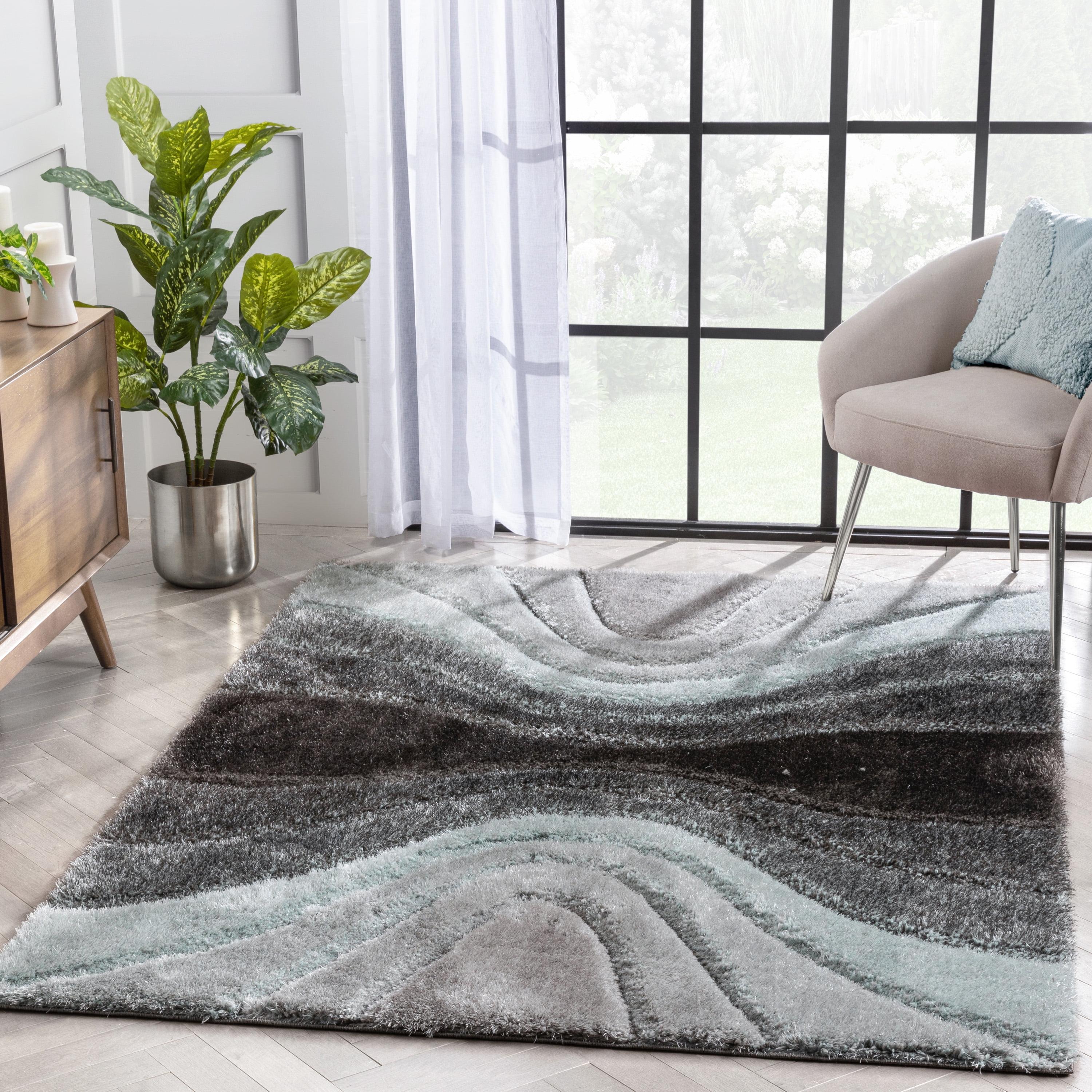 Well Woven San Francisco Geometric Area Rug, 7.83' x 9.83', Dynamic Visual Texture, Stain-Resistant, Thick, Plush, Dazzling