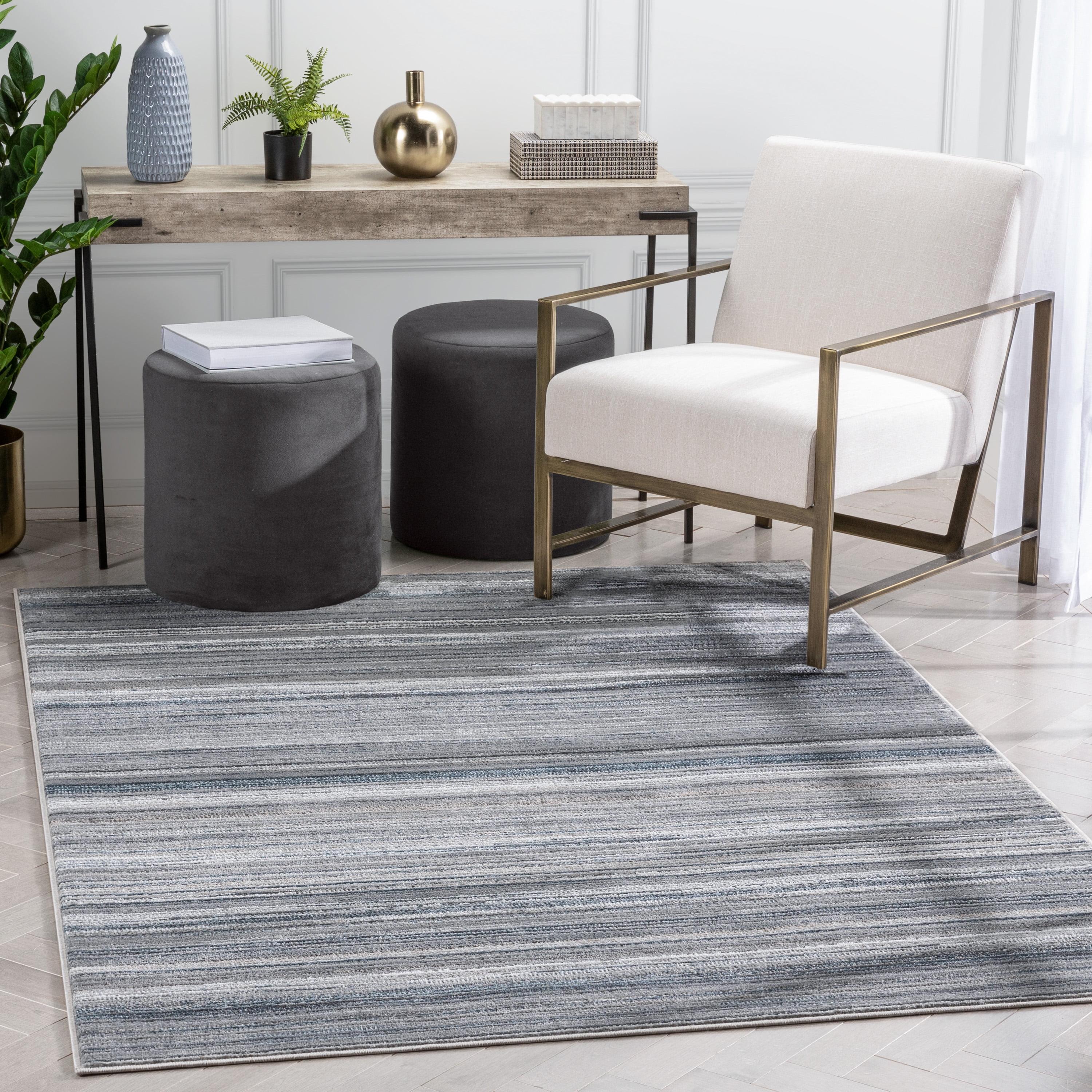 Well Woven Verity Moroccan Area Rug, 3.92' x 5.25', Eclectic Geometric Pattern, Soft, Glam Pile, Distressed Design & Modern Color Palette