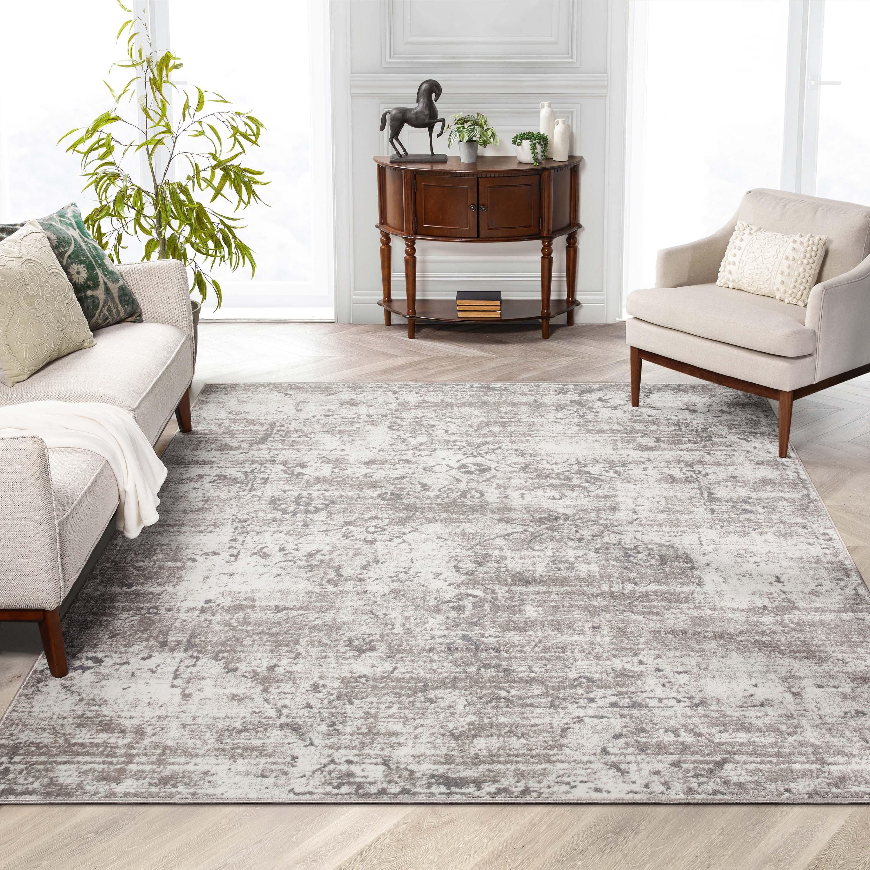 Vintage Oriental Ivory Area Rug
