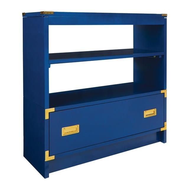 Wellington 36" Bookcase in Lapis Blue Engineered Wood