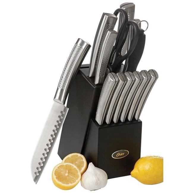 Wellisford 14-Piece Stainless Steel Cutlery Set with Black Block