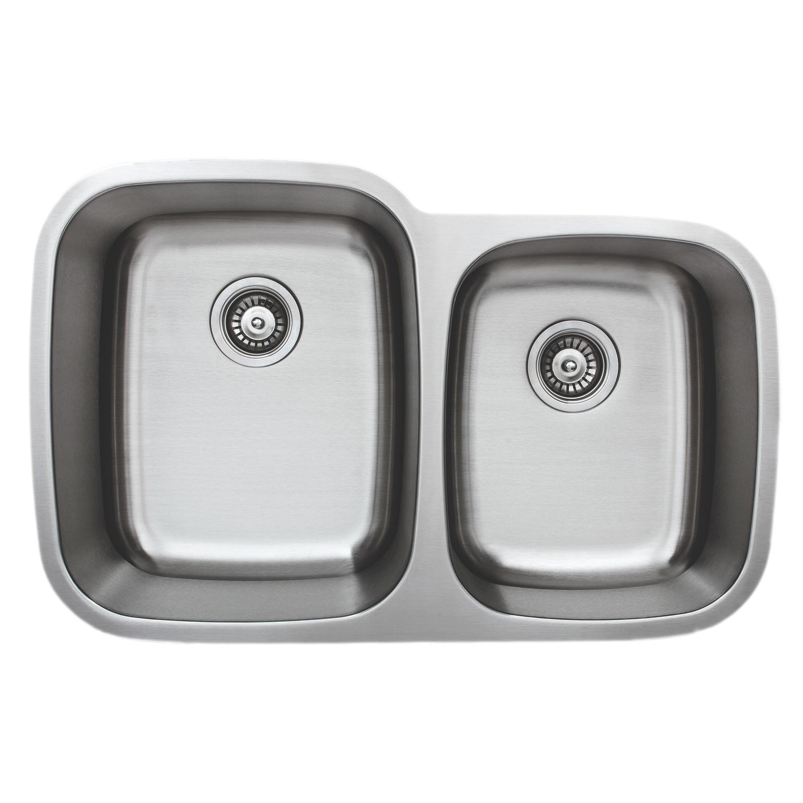 Craftsmen Series 32.13'' L Undermount Double Bowl Stainless Steel Kitchen Sink