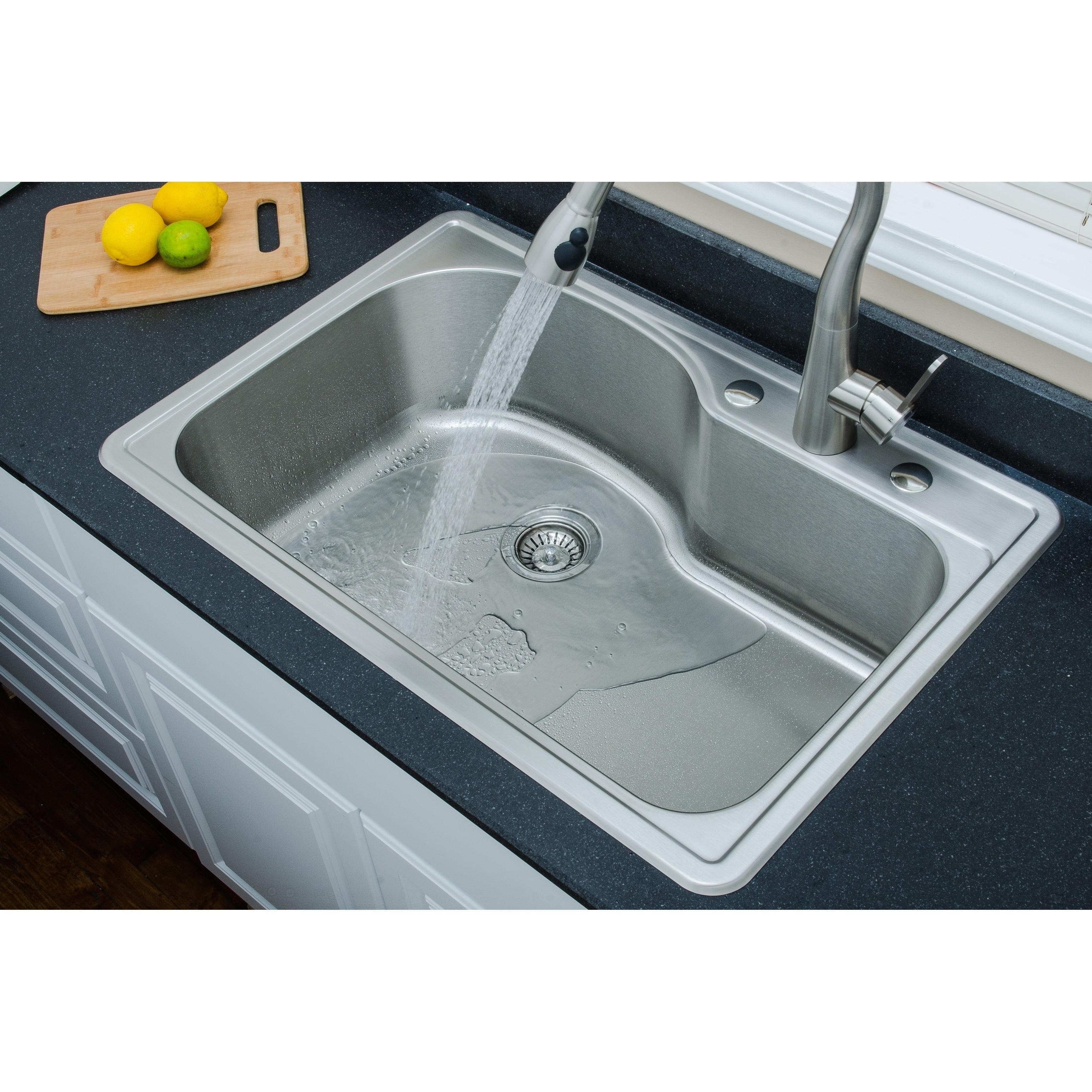 33'' L Drop-In Stainless Steel Kitchen Sink