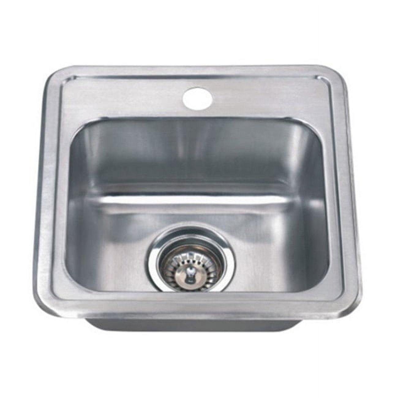 Craftsmen Series 15'' L Drop-In Single Bowl Stainless Steel Kitchen Sink