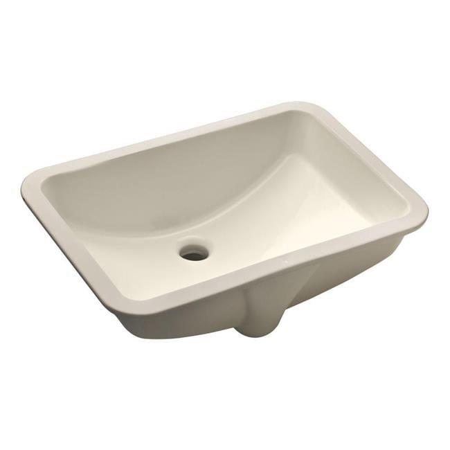 Wells Sinkware Rhythm Series 14.5'' Ceramic Rectangular Bathroom Sink with Overflow