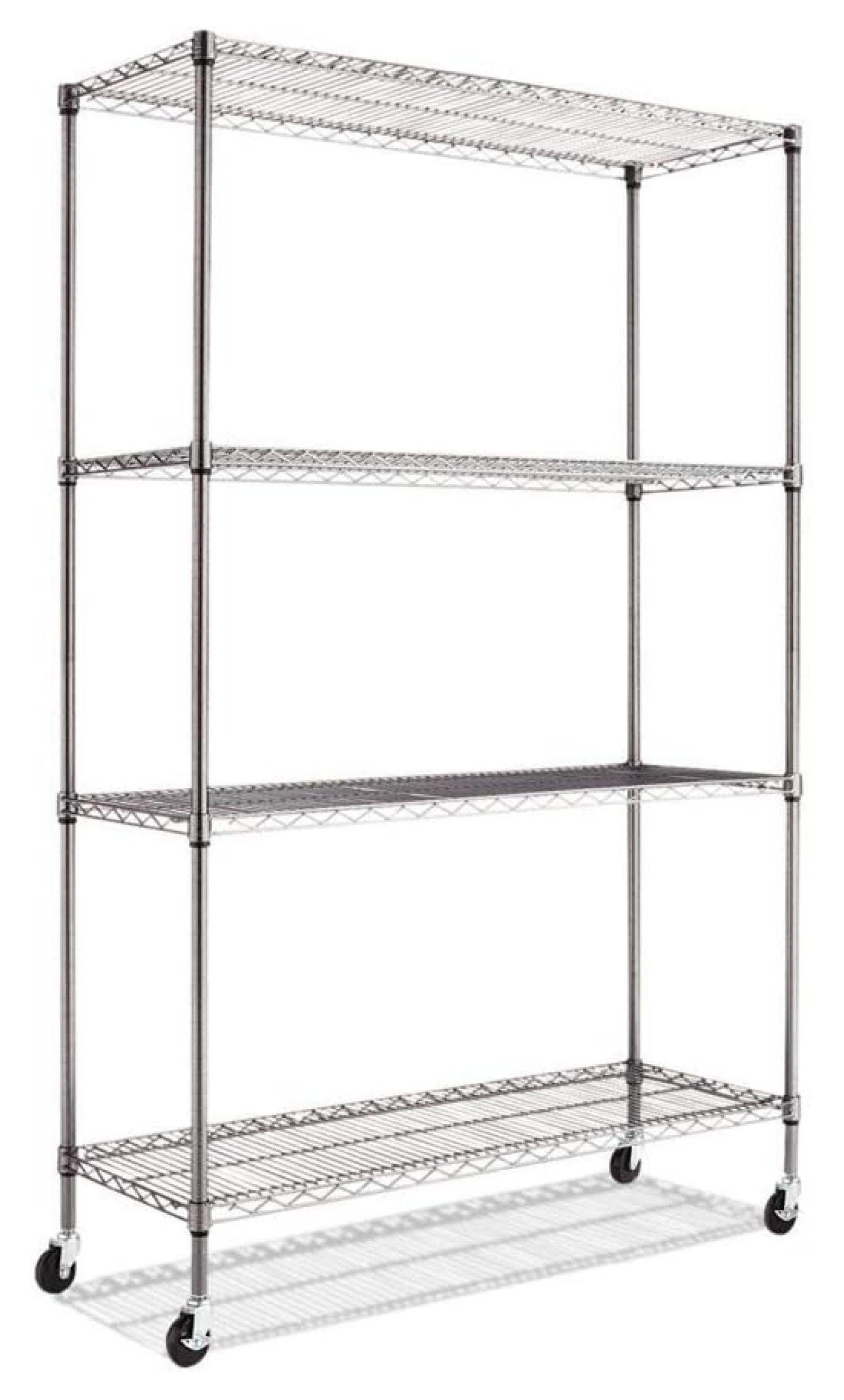 48'' W Height -Adjustable Shelving Unit with Wheels