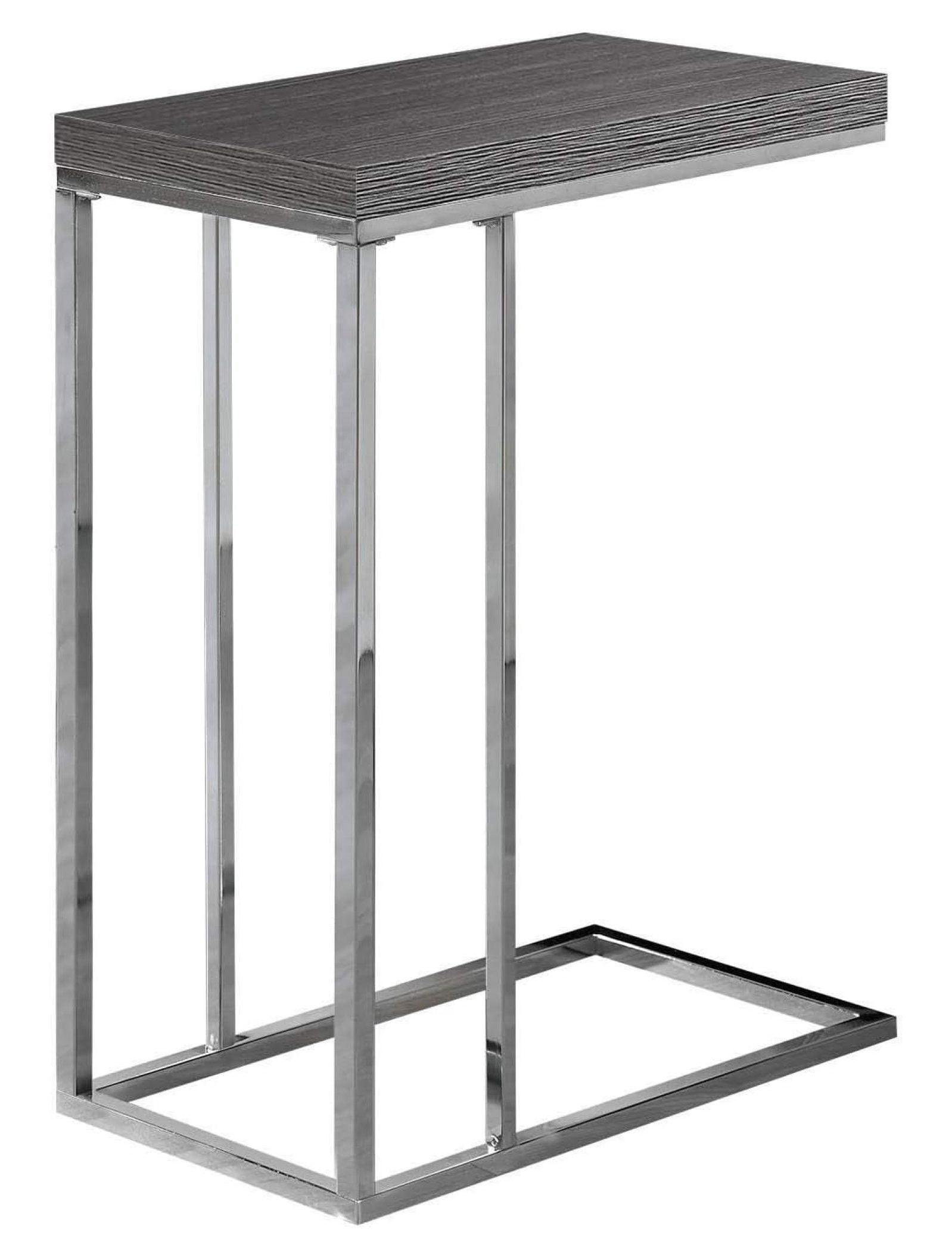 Contemporary Black and Chrome Rectangular Accent Table