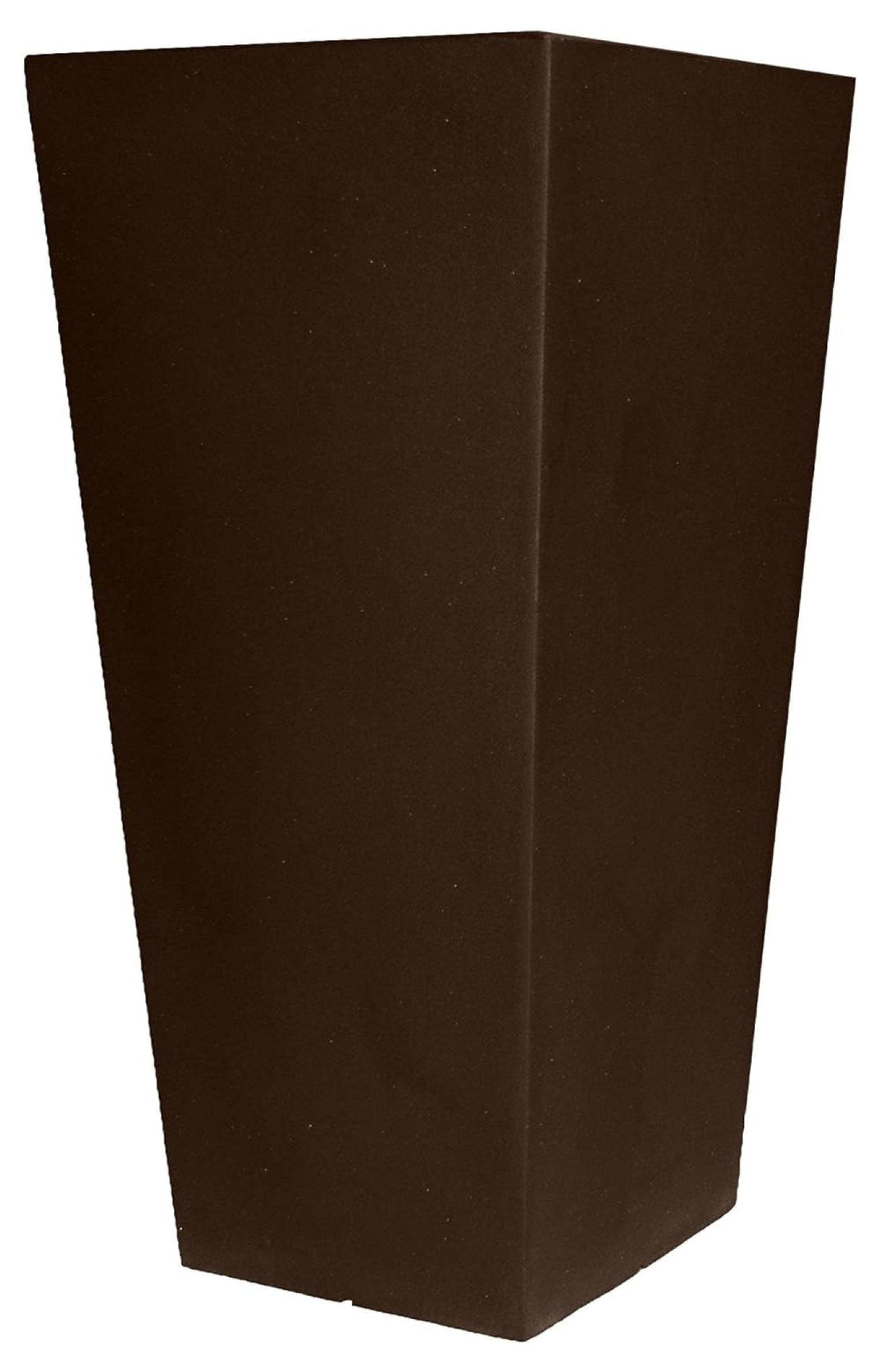 Espresso Tall Square Weather Resistant Planter, 32"