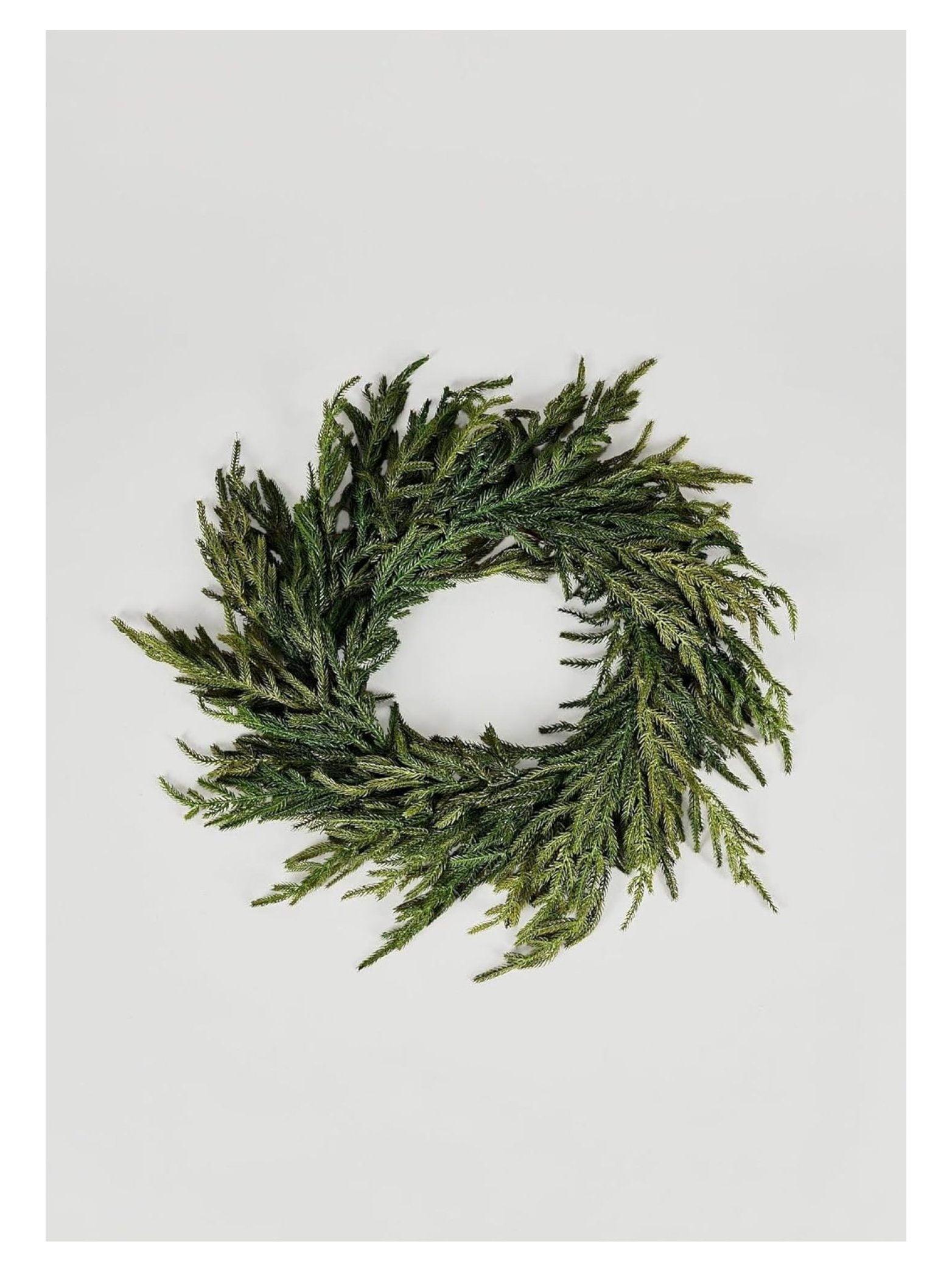 CodYinFI Real Touch Norfolk Pine Wreath - 24"